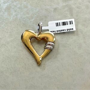 One of a kind 18kt. Yellow & White gold Heart charm.